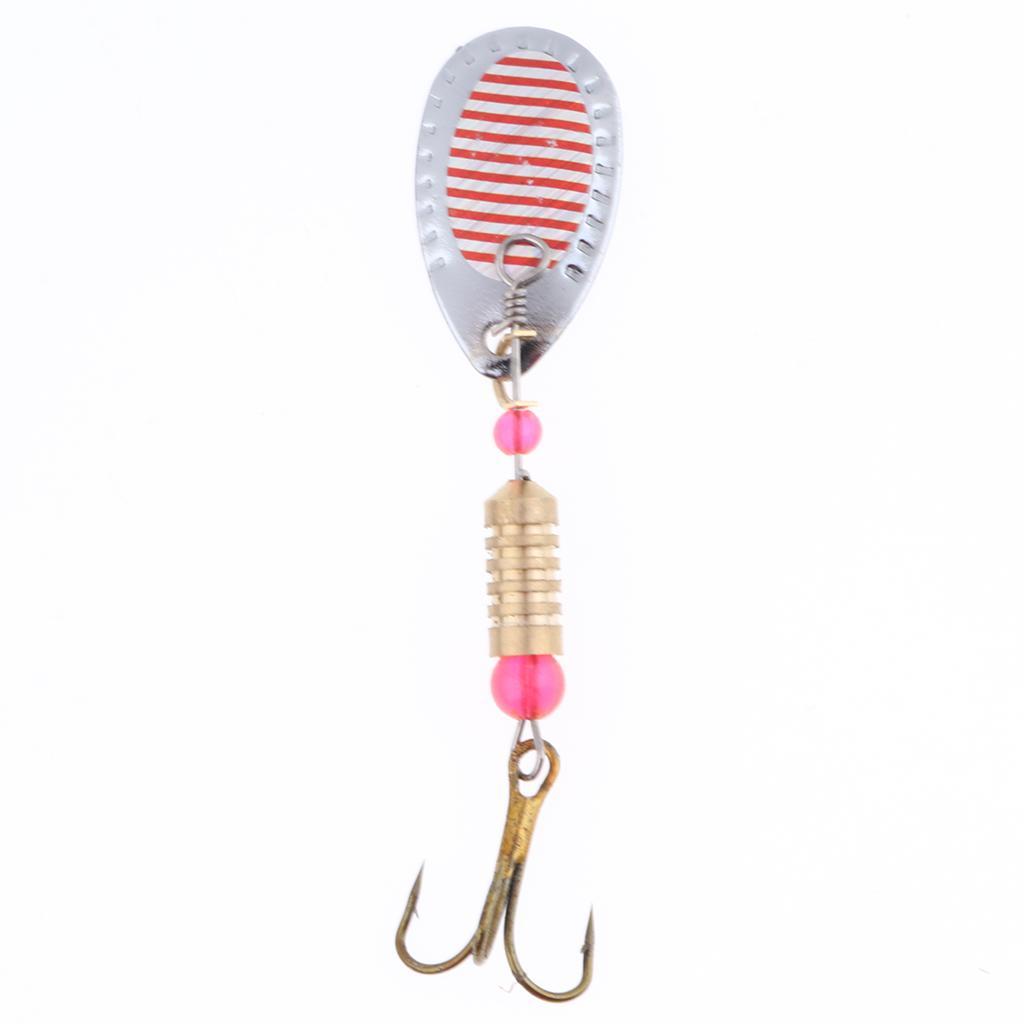 5pcs Spoon Sequin Fishing Lures Metal Artificial Fishing Hard Baits Hook