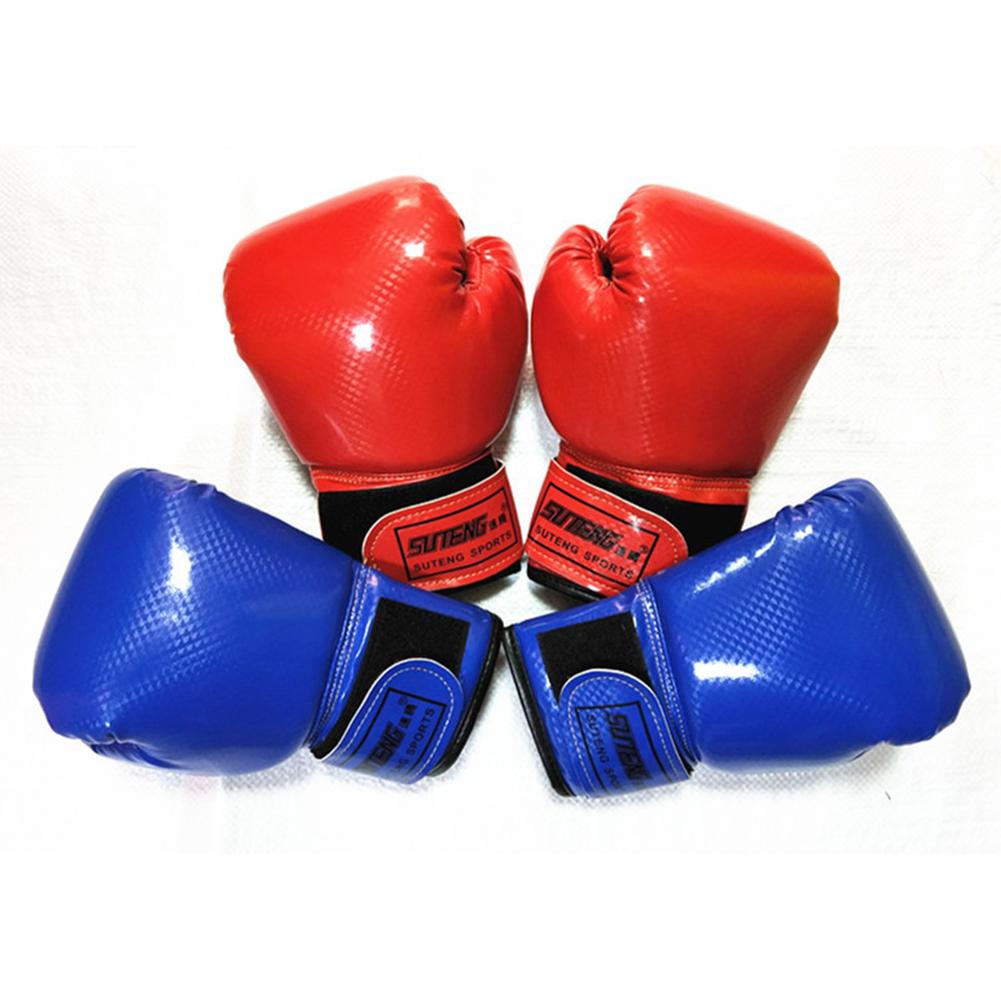 Trẻ em tay bảo vệ găng tay có thể đeo được PU Sponge huấn luyện găng tay sparring găng tay nước mắt thiết bị thể thao bền bỉ Color: Blue