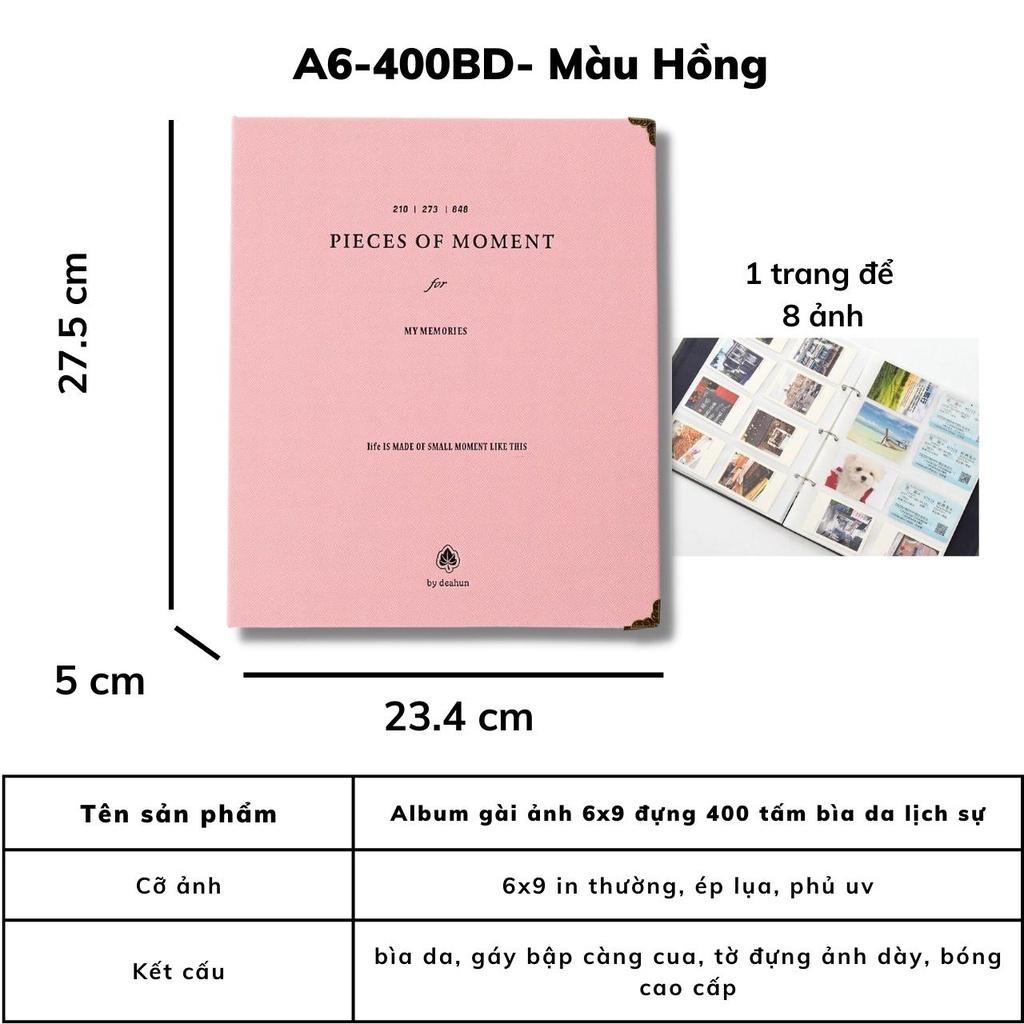 Album ảnh bìa da cao cấp để 400 ảnh 6x9 mini instax, ảnh polaroid, binder card, ảnh thần tượng tại Tú Vy Studio