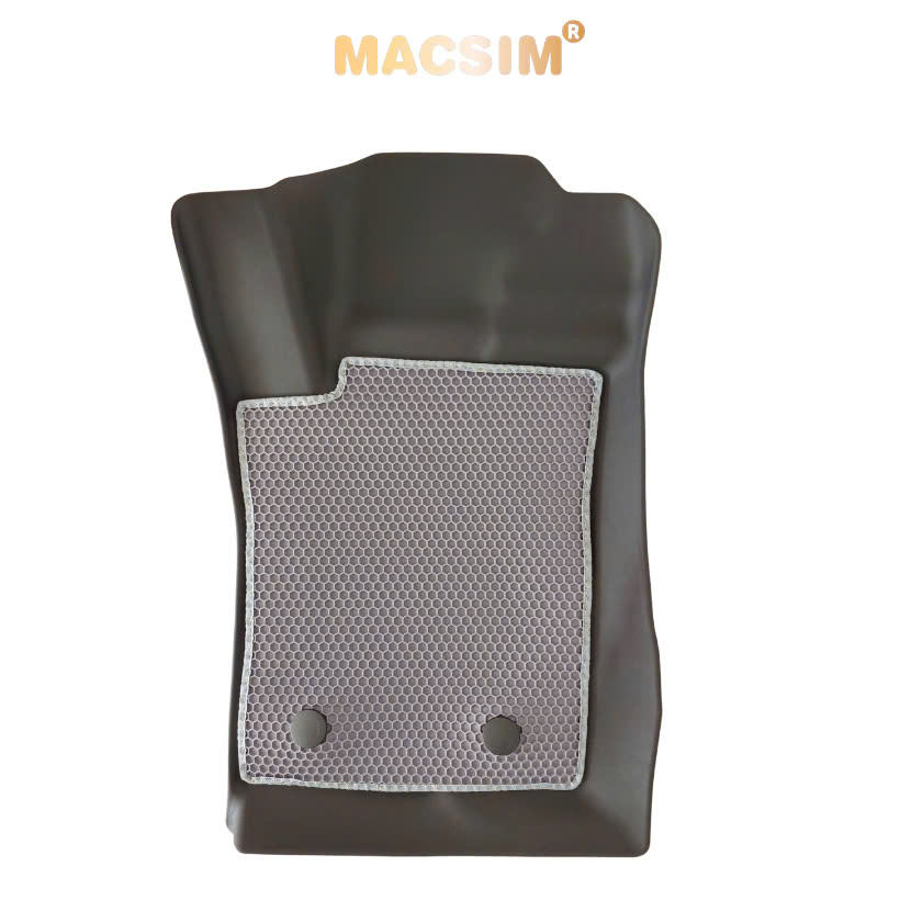 Thảm sd3 dạng lưới lục giác 2 lớp Ford Everest 2022+ (màu ghi) bề mặt cao su siêu sạch nhãn hiệu Macsim