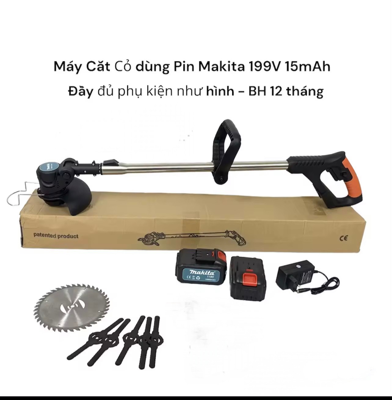 Máy cắt cỏ cầm tay dùng pin MA.Kl.TA , LÕI ĐỒNG 100 %