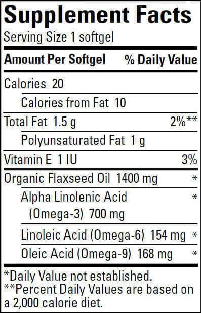 Thành phần có trong dầu hạt lanh Nature Made Flaxseed Oil 1400mg Omega 3.6.9