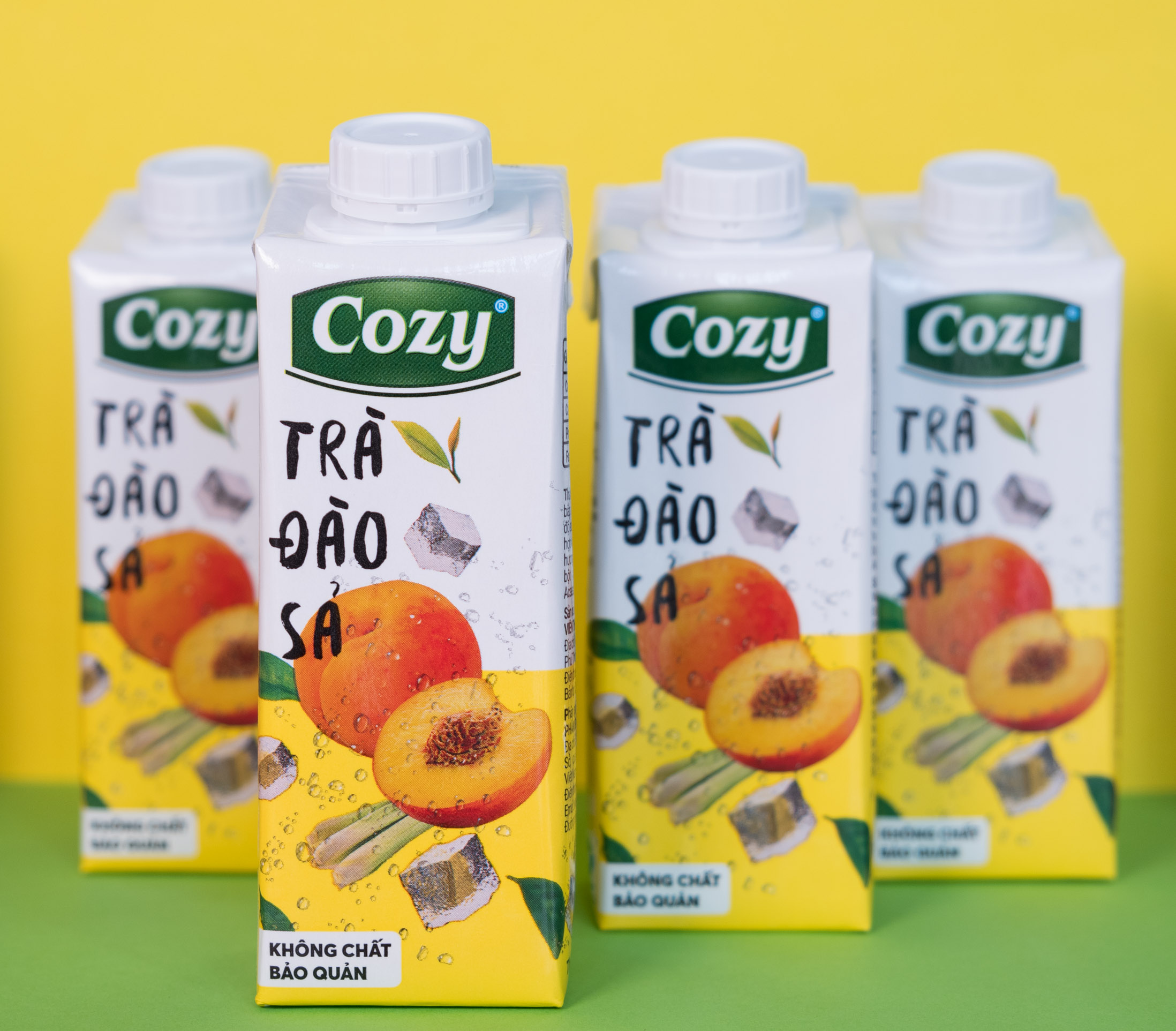 Trà Đào Sả Cozy - lốc 4 Hộp