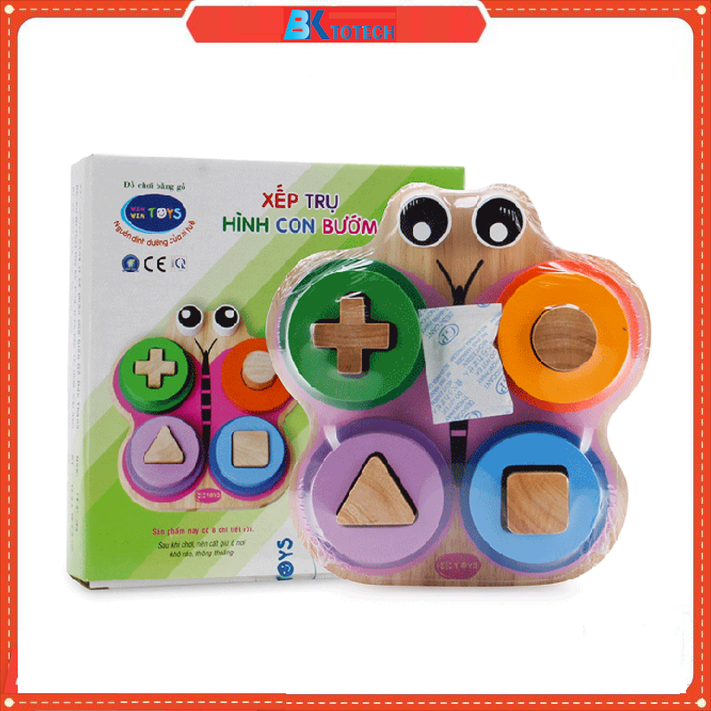 Đồ chơi xếp hình con bướm - Đồ chơi gỗ Winwintoys