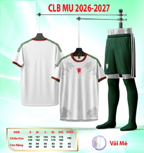 Bộ Quần Áo Bóng Đá Người Lớn - MU 2026 ( Vải Mè )