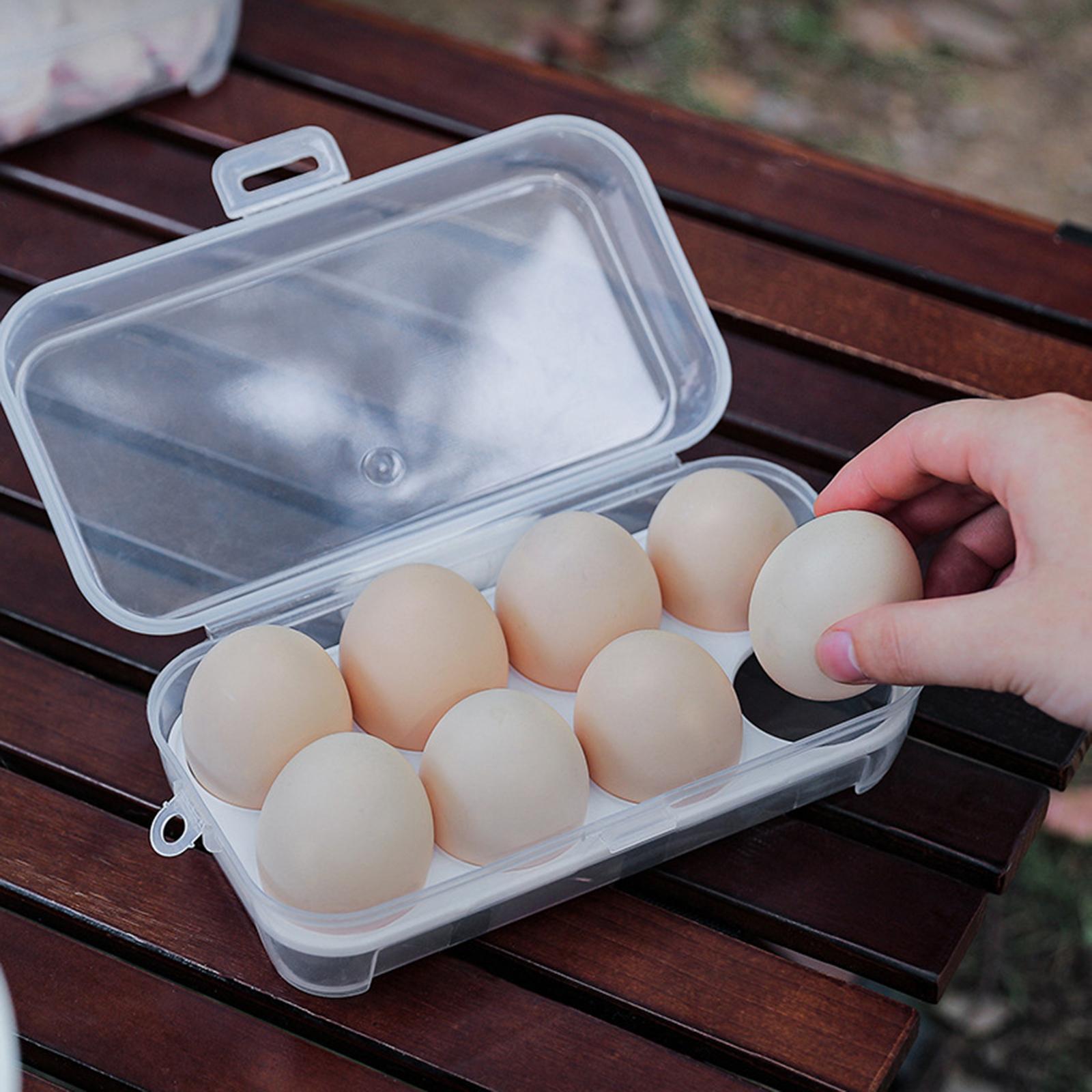 Egg Storage Box Egg Holder Tray Egg Protection Home Portable Organizer Egg Container Case for Fishing, Fresh Eggs, Refrigerator, Cooking, Travel