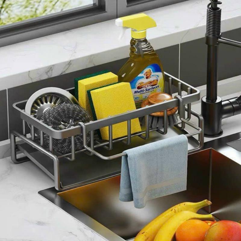 Kệ Để Đồ Rửa Chén Bát Cao Cấp Thép Carbon Dày Dặn Phủ Sơn Tĩnh Điện Chống Rỉ Chắc Chắn Có Giá Nghiêng Thoát Nước