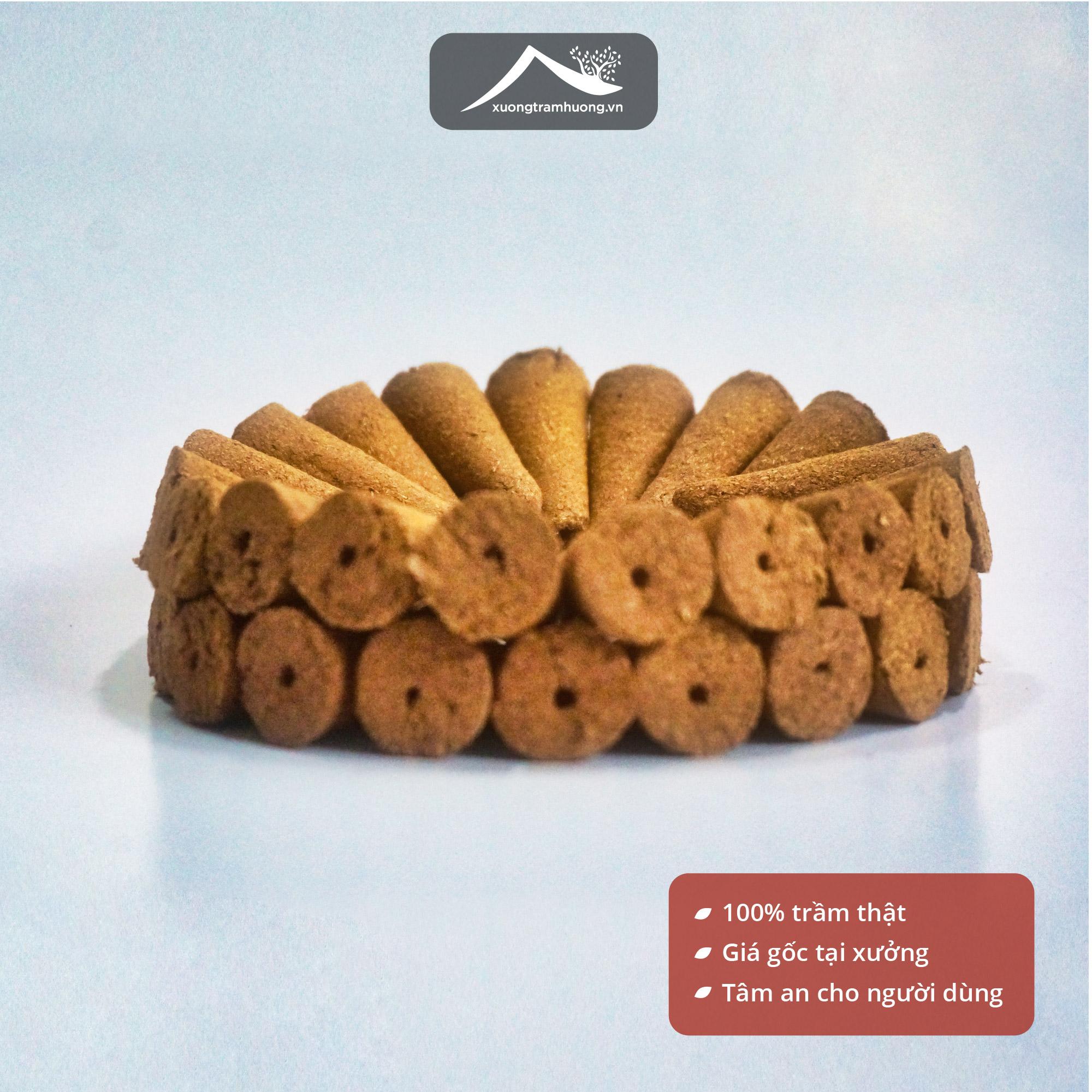 Nụ Trầm Hương Khói Ngược Sạch Xưởng Trầm Hương Thơm Dịu Thơm Vừa Thơm Đậm Hộp 40 viên