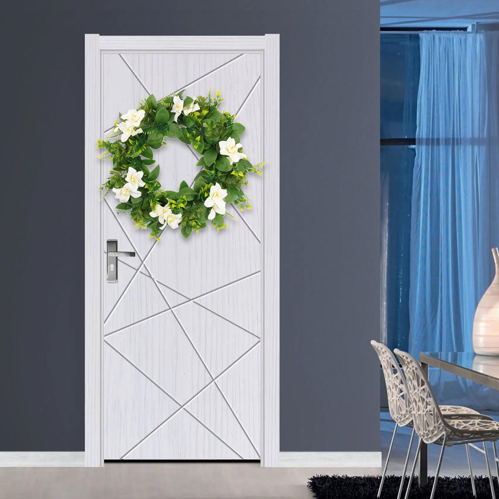 Artificial Flower Wreath for Front Door Floral Wreath for White