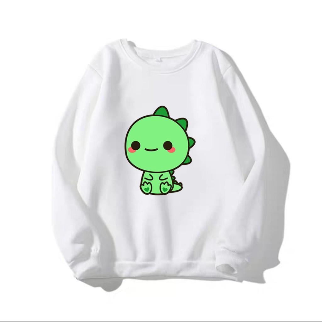 ÁO SWEATER IN KHỦNG LONG XANH