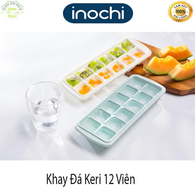 Khay Đá, Khay Làm Thạch Vuông Kari 12 Viên Có Nắp INOCHI