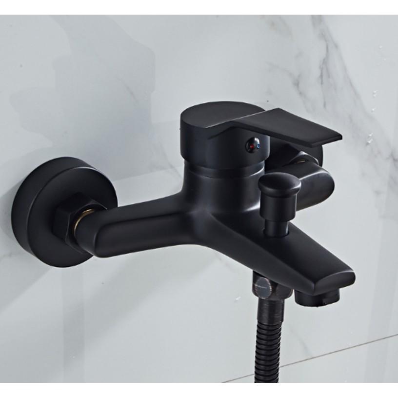 Bộ vòi sen tắm nóng lạnh Faucet màu đen - MS2