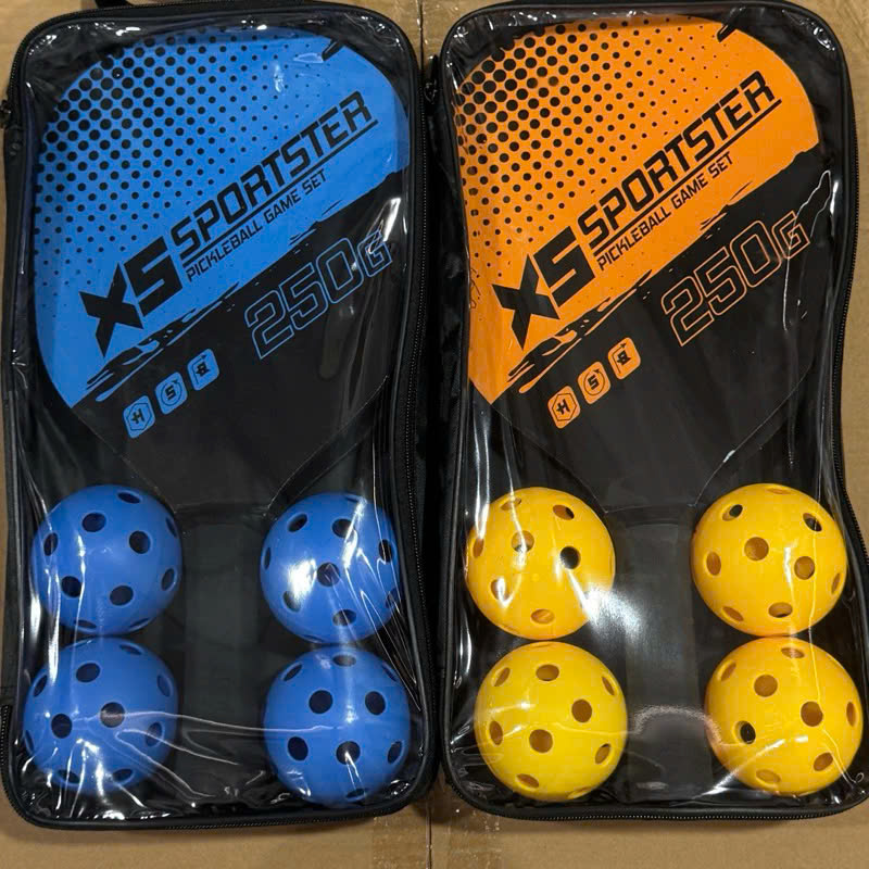 Bộ 2 Vợt Pickleball Sợi Cao Cấp + Kèm Túi Chống Sốc Và 4 Bóng