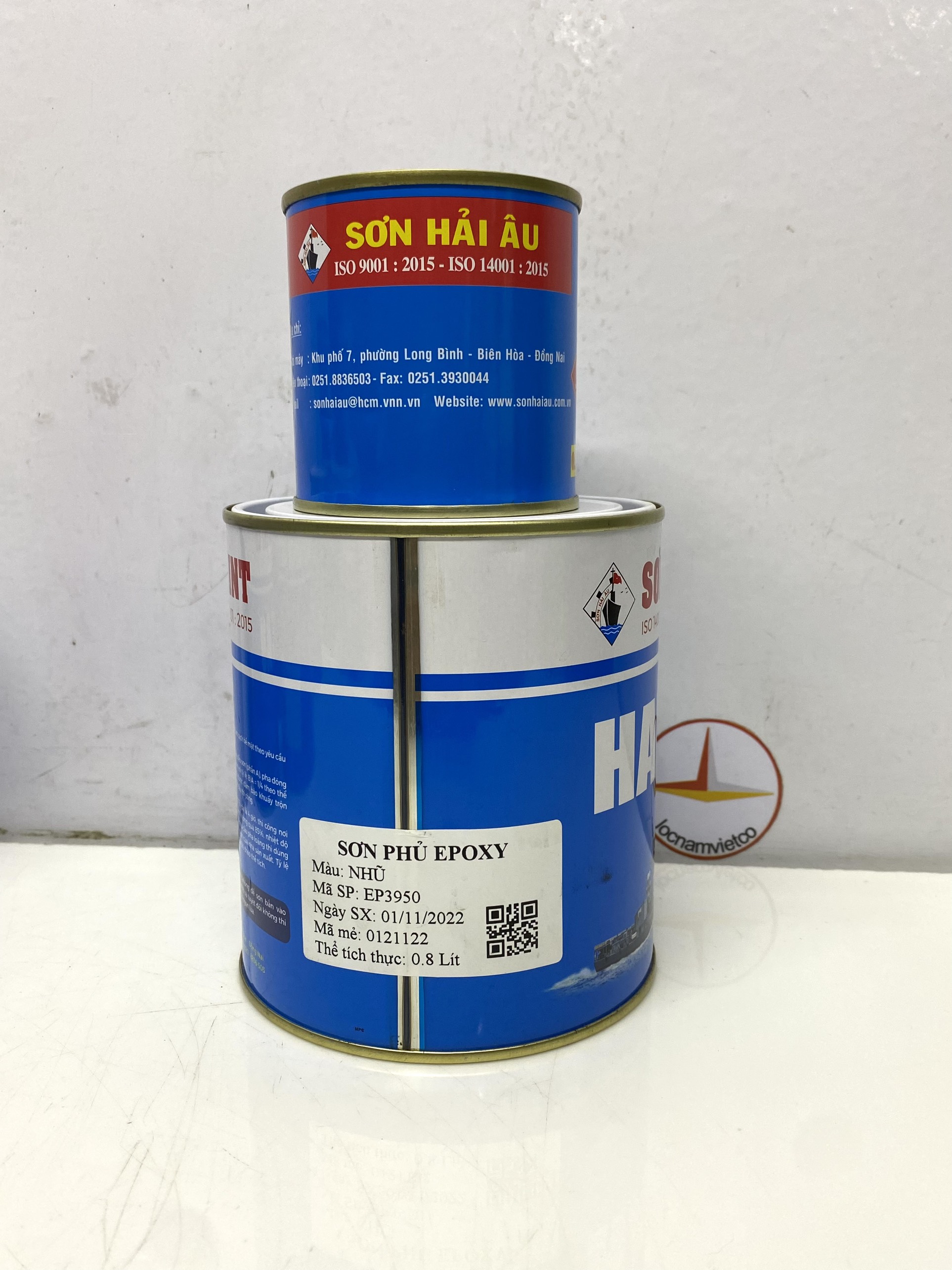 Sơn Epoxy Hải Âu màu bạc EP950 1L/Bộ