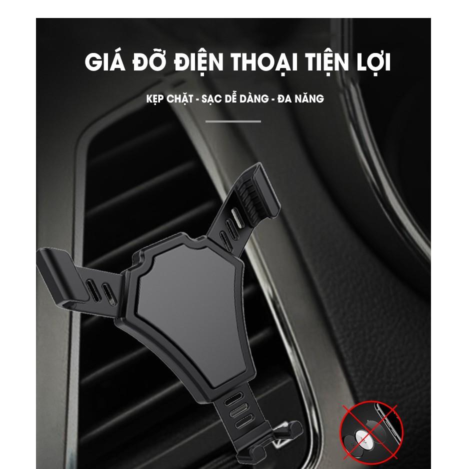 giá đỡ điện thoại thông minh xoay 360 độ, đế treo điện thoại kẹp cửa gió điều hoà loại tốt