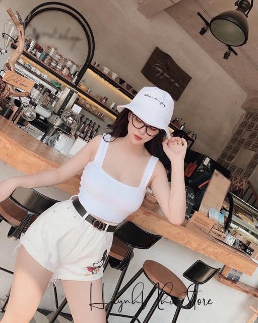 Áo 2 dây bảng to borip 2 lớp loại 1 Freesize dưới 50kg - Carotshop