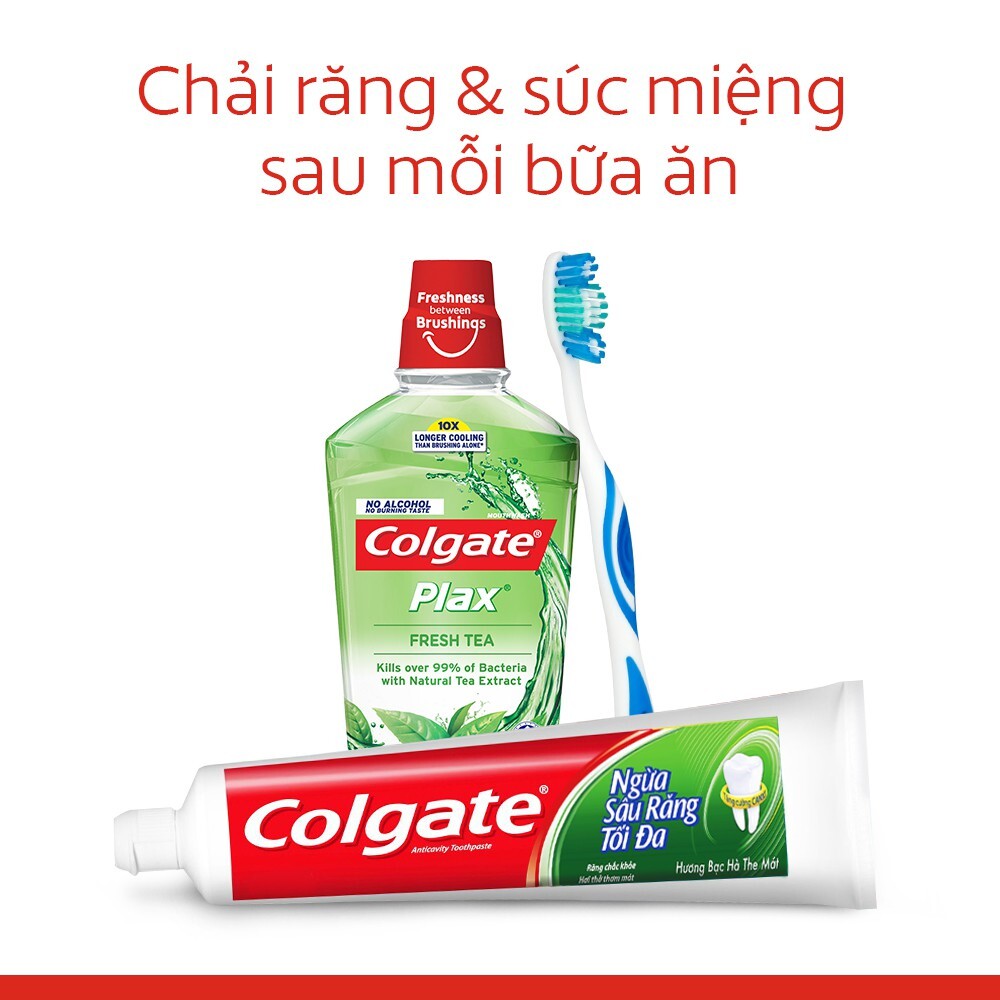 Kem đánh răng Colgate ngừa sâu răng tối đa 225g tặng bàn chải