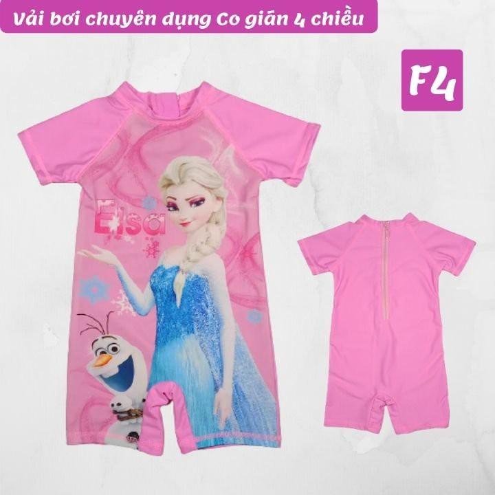 Đồ bơi liền thân cho bé gái hình Elsa từ 10-22kg - vải chuyên dụng - đồ bơi 1 mảnh - HNStore