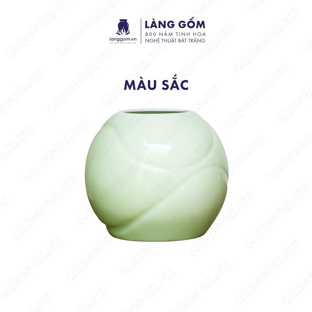 Bình hoa, lọ hoa Gốm sứ Bát Tràng cao cấp vô trên sóng dùng làm quà tặng, trang trí - Làng Gốm Bát Tràng