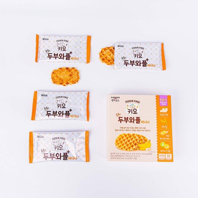 Bánh Waffles ăn dặm đậu hũ non Ildong Hàn Quốc dành cho bé từ 7M+ (Date 8/2022