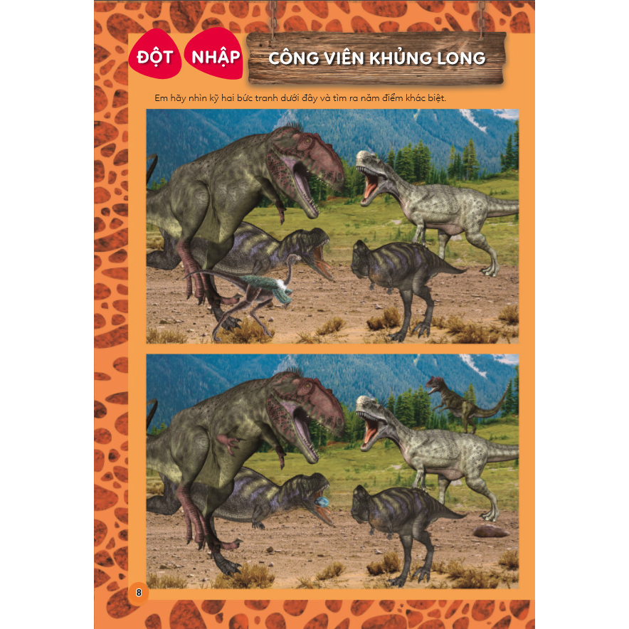 Sách - Trọn bộ 8 cuốn Sticker Khủng Long - Vừa Học Vừa Chơi - ndbooks