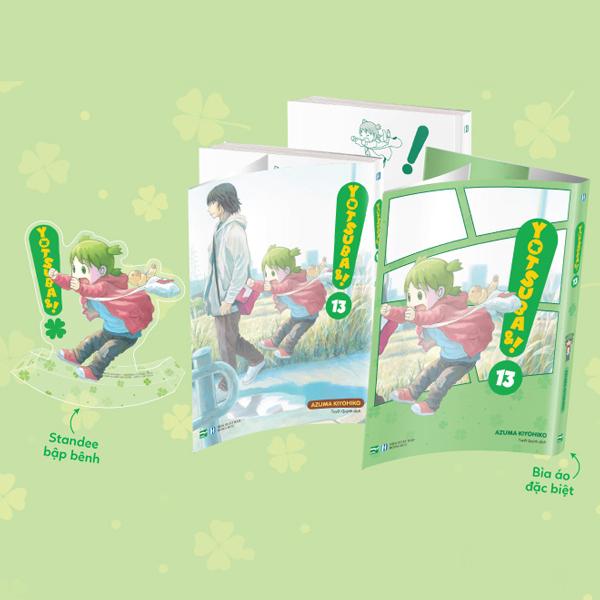 Sách - Yotsuba&amp;! - Tập 13 - Bản Đặc Biệt - Tặng Kèm Standee Bập Bênh + Bìa Áo Đặc Biệt
