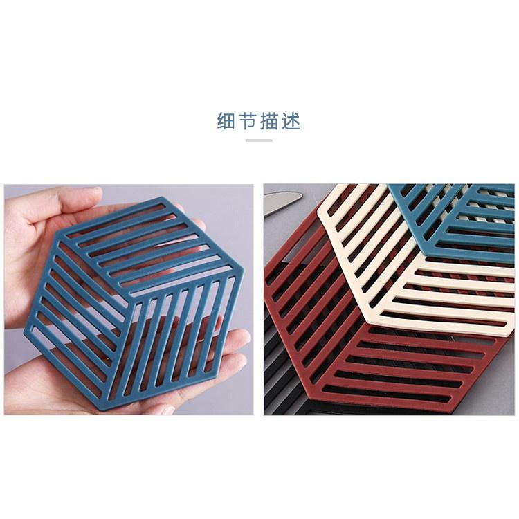 Miếng đế lót nồi kẻ sọc silicon