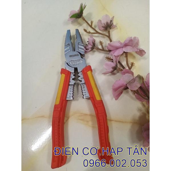 Kìm đa năng 8" OKUMA , cắt dây, bấm cốt, vặn bulong