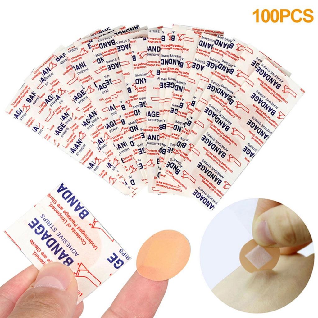 Set 100 miếng dán cấy chỉ tròn Bandage .Băng keo cá nhân tròn mini đa năng chống nước tiện dụng