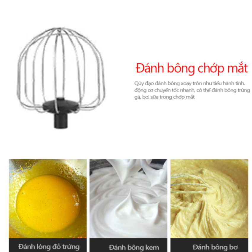Máy trộn bột, nhào bột, đánh trứng dung tích 10 lít cao cấp nhãn hiệu DSP KM3059 có 8 mức độ vận hành - HÀNG NHẬP KHẨU