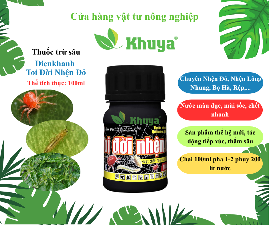 Thuốc trừ sâu Toi Đời Nhện Đỏ 100ml Bọ trĩ - Rệp sáp