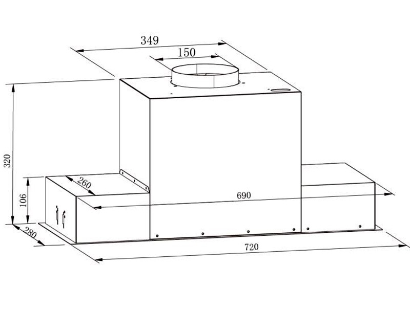 MÁY HÚT MÙI KAFF KF-BI70PR/ BI80PR/ BI90PR - Hàng Chính Hãng