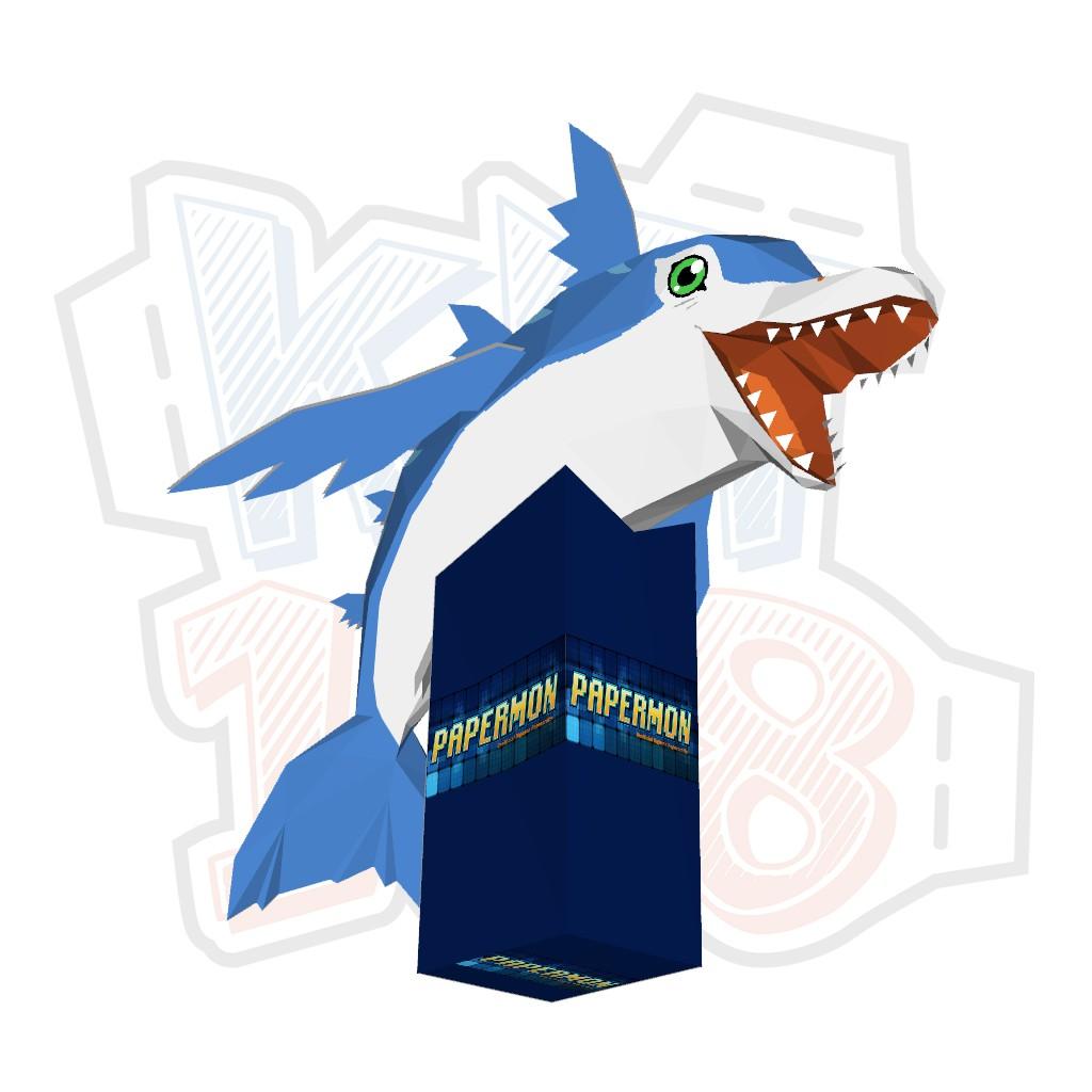 Mô hình giấy Anime Digimon Dolphmon