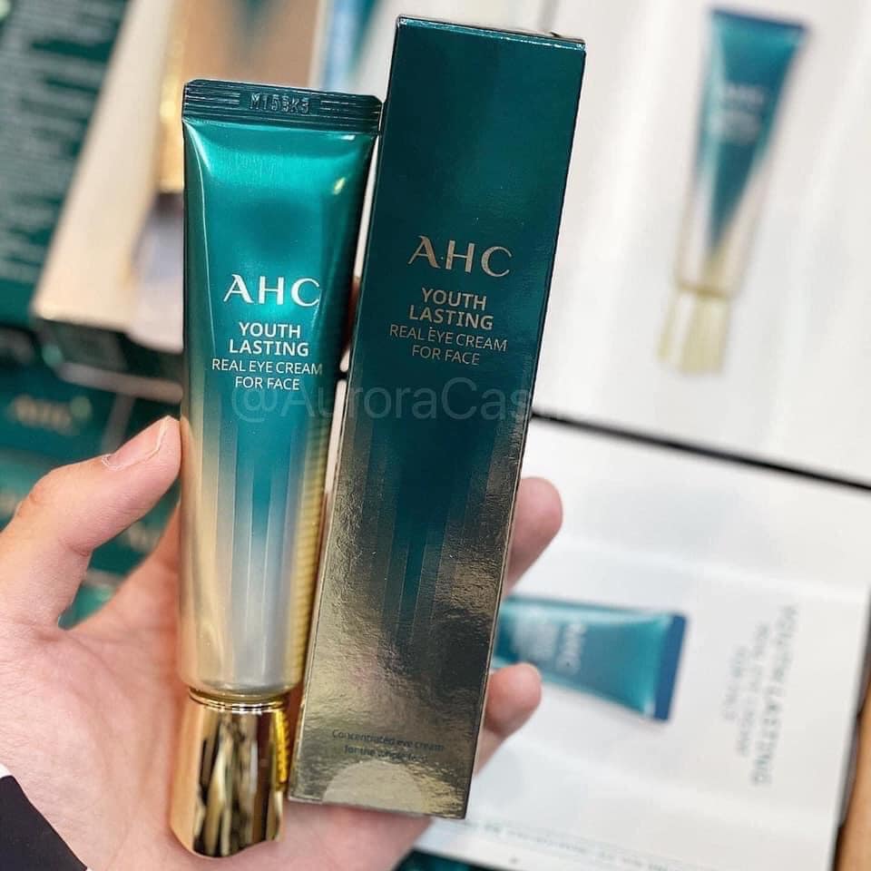 Kem Dưỡng Vùng Mắt AHC Ageless Real Eye Cream For Face mẫu mới 2021(30ml) Tặng kèm kẻ mắt nước