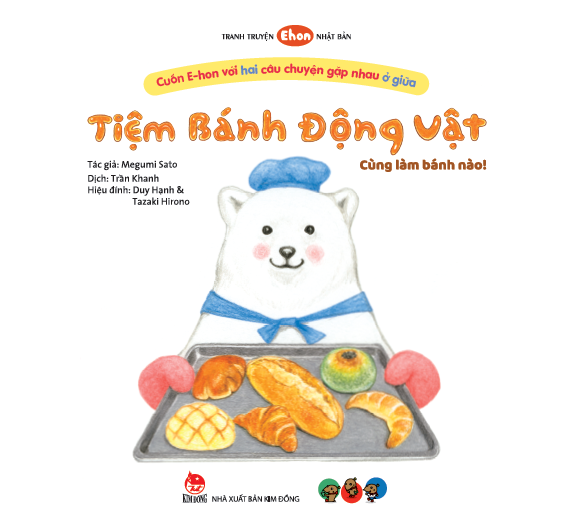 Tiệm bánh động vật - Tranh truyện Ehon cho bé LÀM QUEN VỚI SÁCH - Mọt sách Mogu