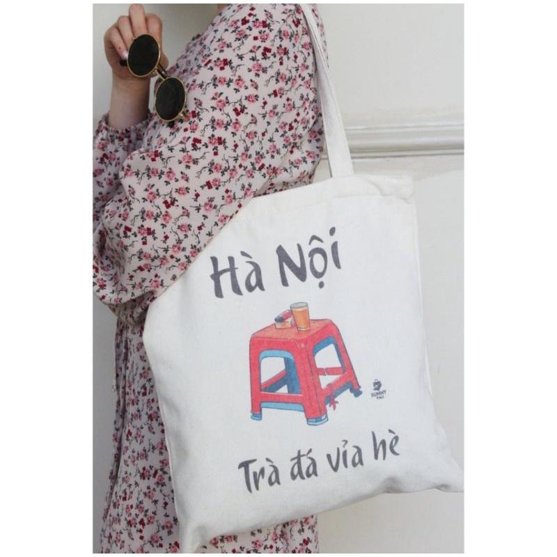 Túi tote vải canvas in hình độc đáo