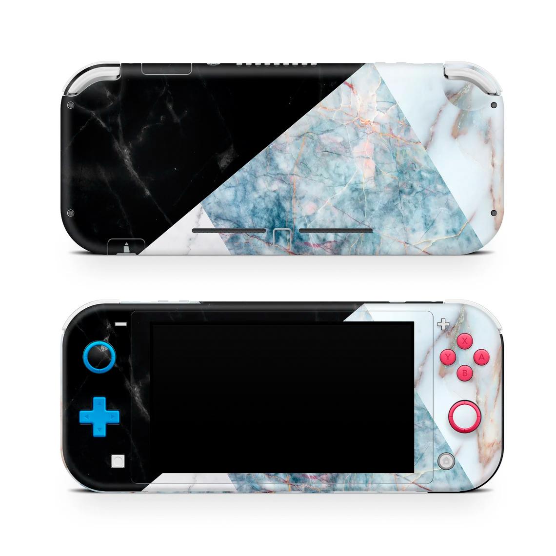 Skin decal dán Nintendo Switch Lite mẫu Marble Geometry (dễ dán, đã cắt sẵn)