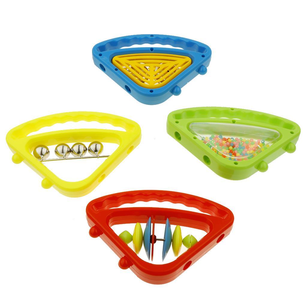 Colorful Hand Bells Rattle Toy Musical Instrument Toy for Kids Baby