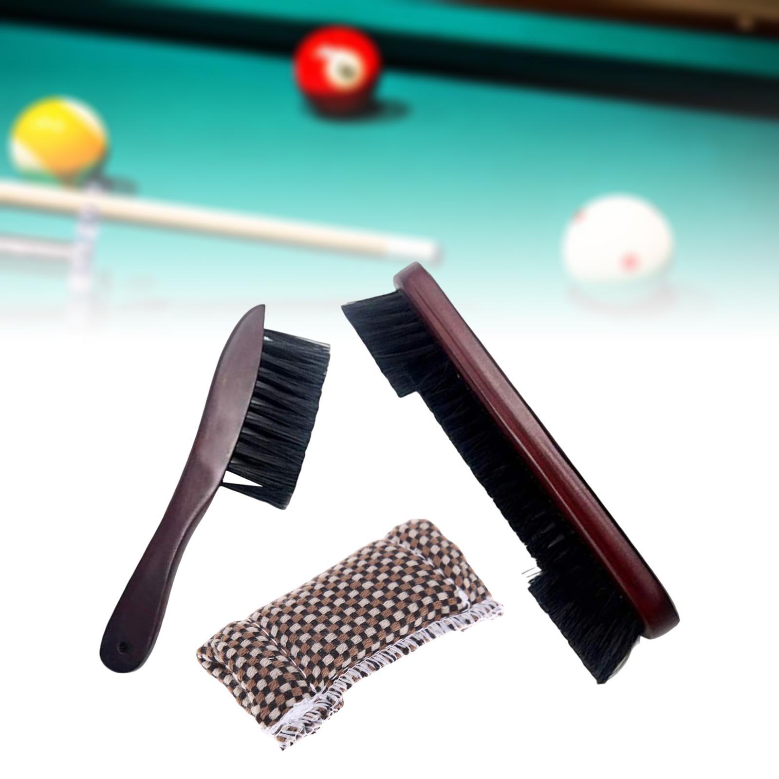 Set of 3 Pool Billiard Table Cloth Brush Kit Billiard Accessories Cleaning Tools