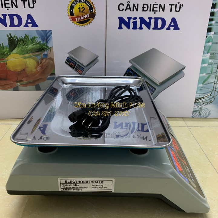 CÂN ĐIỆN TỬ TÍNH TIỀN HÀNG CAO CẤP NiNDA SN268 cân tối đa 30kg (Cân điện tử tính tiền tự động - tích điện). BẢO HÀNH 2 NĂM [ CÂN-HOÀNG-MINH-PHÁT ]