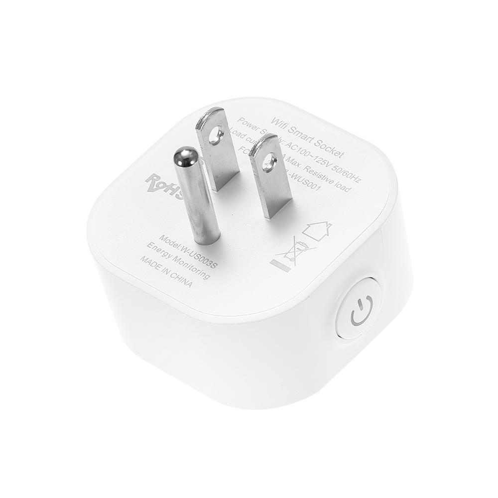 Mini Wifi Smart Socket with Energy Monitoring Function Bulgy On/Off Button Smart Alexa Outlet Support APP Remote Control Timing Function Voice Control for Amazon Alexa for Google Home/Nest IFTTT No Hub Required Smart Home Plug