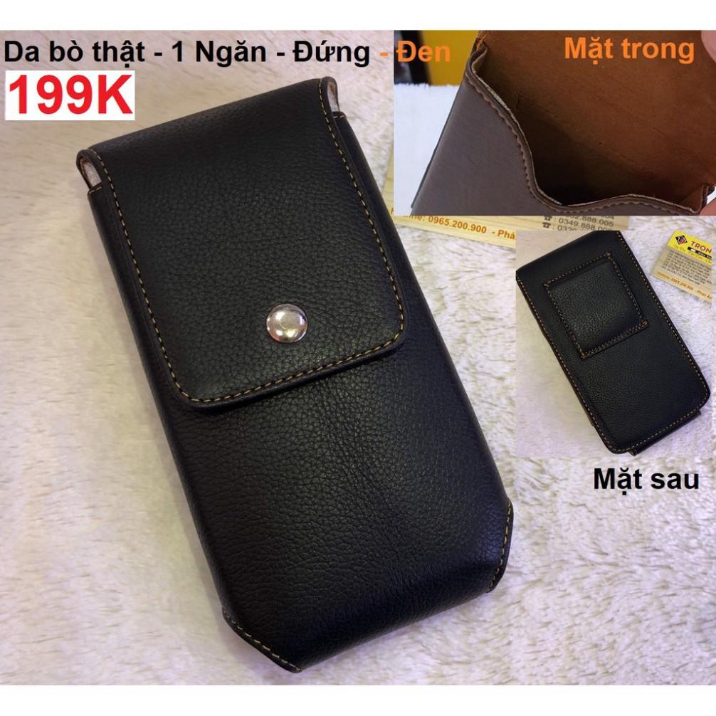 (Da bò 100%) Bao da điện thoại đeo thắt lưng ngang hông Điện thoại - Hàng xưởng Việt Nam Trọng Phú mobile