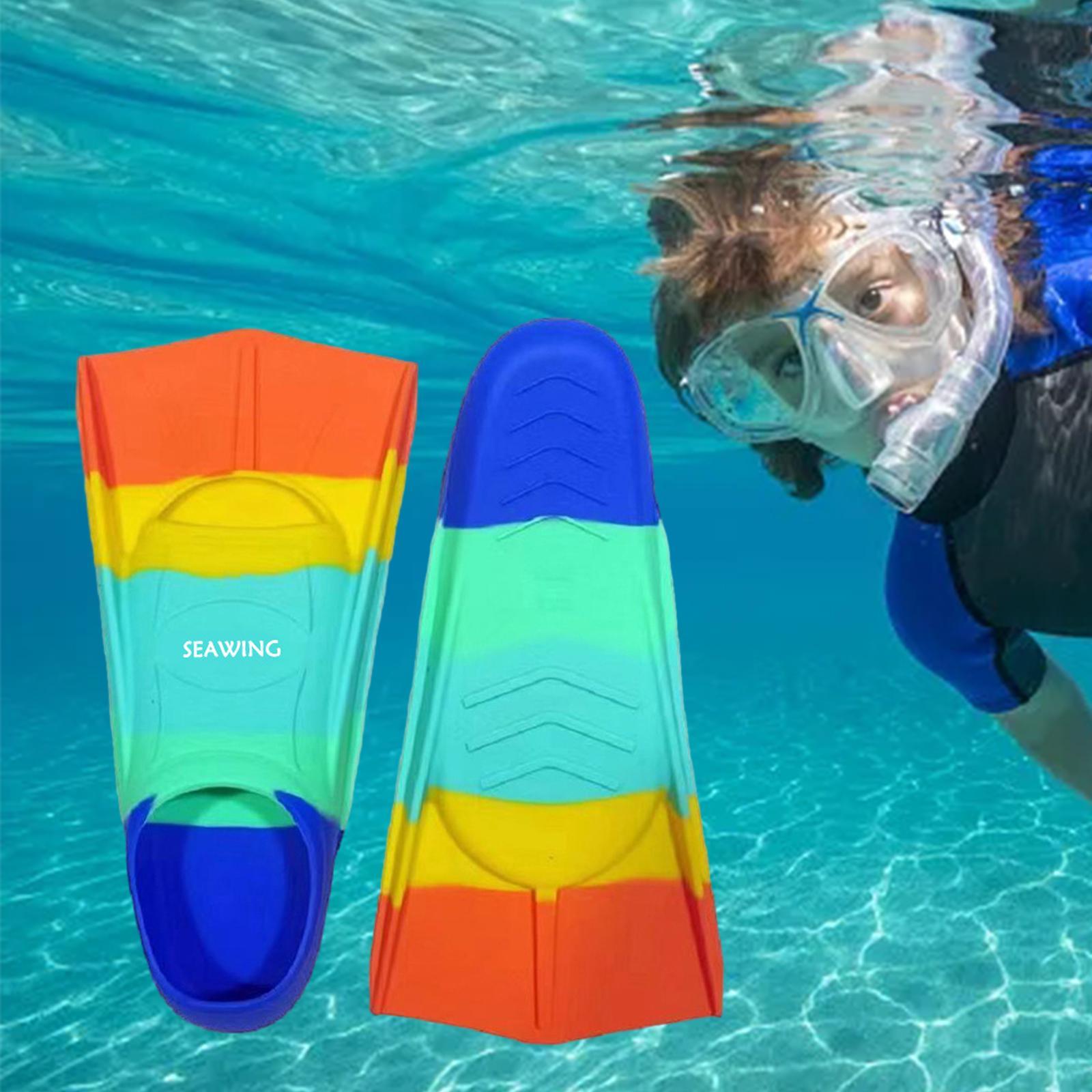 Kids Swim Fins Comfortable Diving Swimming Flippers for Girls Beginner Child