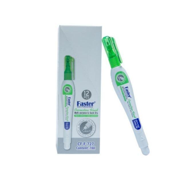 Vỉ 2 Bút Xóa - Faster CF-F-727-2 - Màu Xanh Lá