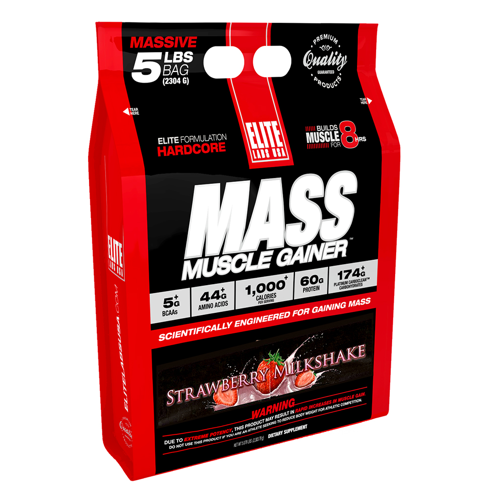 Sữa Uống Tăng Cơ Tăng Cân Vị Dâu EL254 Elite Labs Mass Muscle Gainer Strawberry EL254 (2.304g)