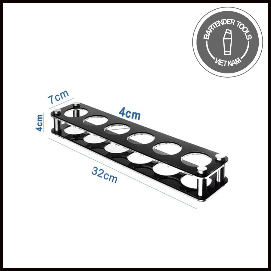 Khay mika đựng ly shot B52 6 và 12 ô
