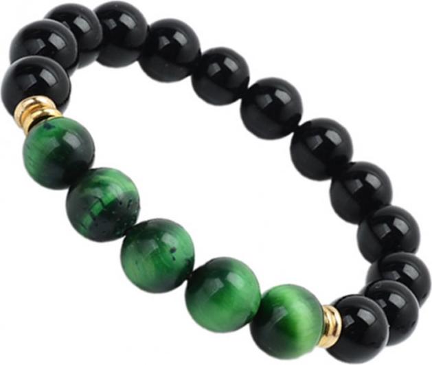 Vòng Tay Đá Opal Đen Đá Opal Mắt Hổ Xanh Tự Nhiên 10MM Gembank