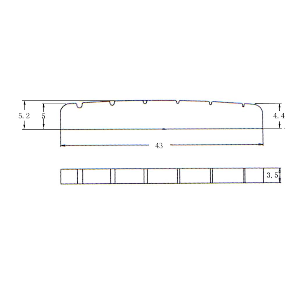 Electric Guitar Nut 6 String Slotted for TL ST Guitar Accessory 43x3.5x5mm