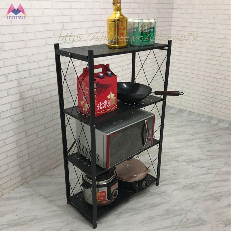 Kệ Đa Năng Nhà Bếp Gấp Gọn 3, 4 Tầng Thế Hệ Mới Chất Liệu Thép Sơn Tĩnh Điện Siêu Bền