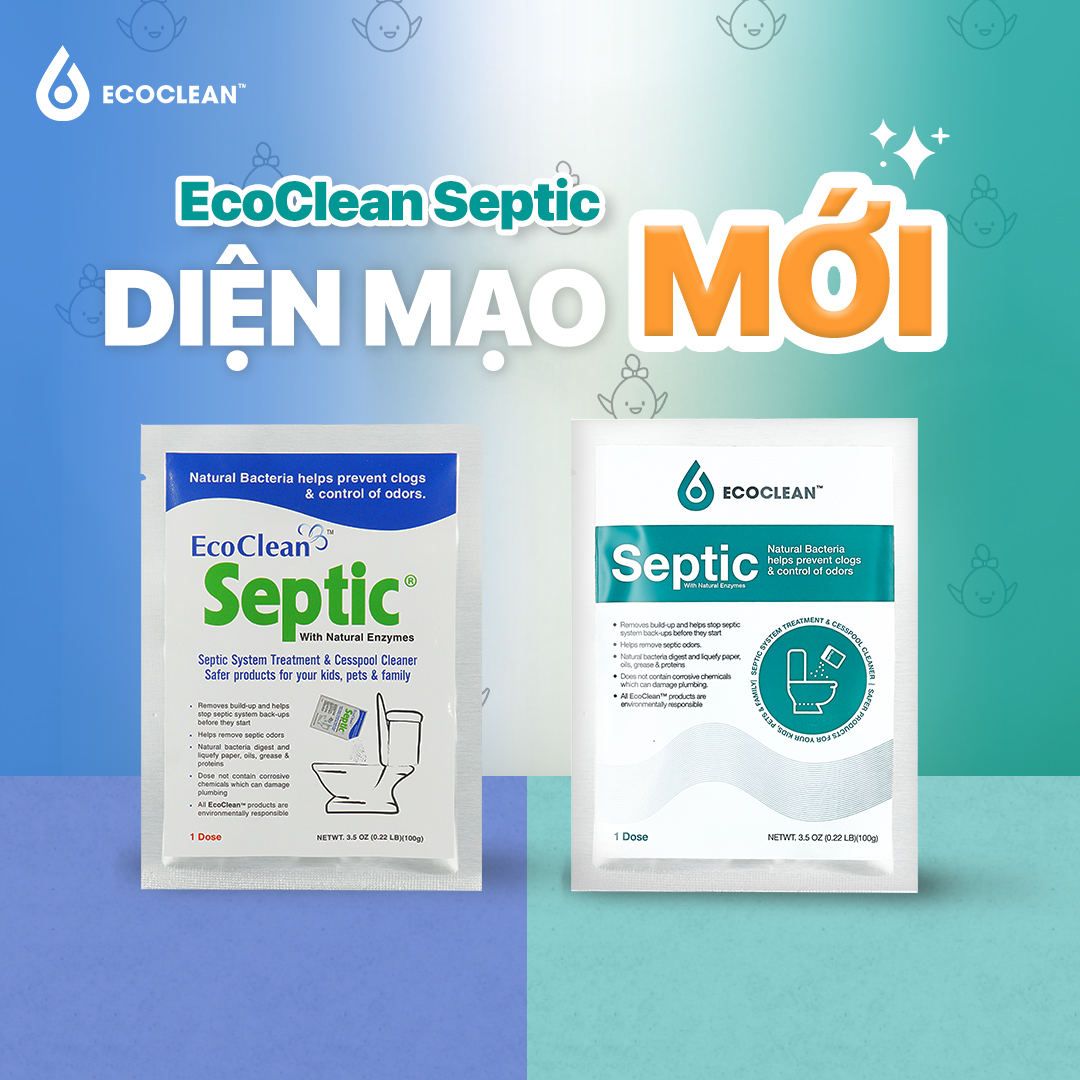 Men Vi Sinh Xử Lý Hầm Cầu Ecoclean septic 1 gói 100g